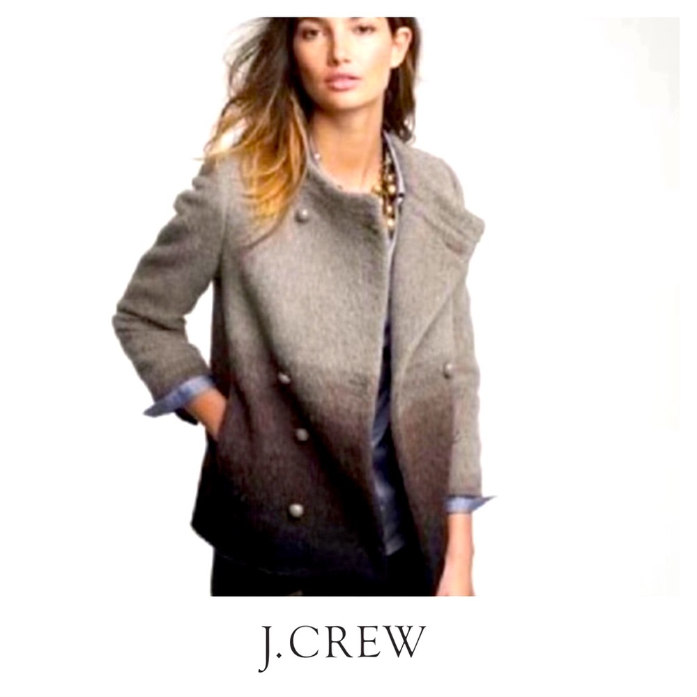 J. CREW Rare Ombré Horizon Wool Pea Coat—SZ. 2